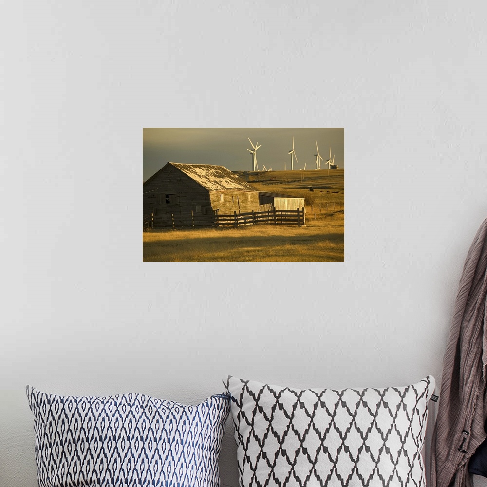 A bohemian room featuring Canada, Alberta, Crowsnest Pass Area, Cowley Ridge Wind Farm