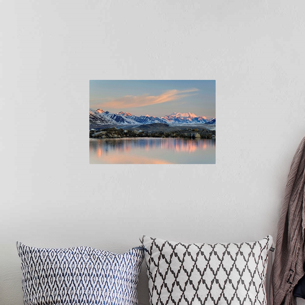 A bohemian room featuring Canada, British Columbia, Alsek River Valley. View of Alsek Lake and Alsek Glacier. Credit as: Do...