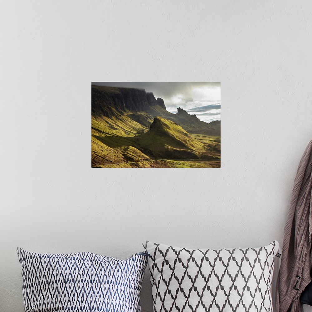 A bohemian room featuring Early light on The Quiraing, Isle of Skye, Scotland, United Kingdom