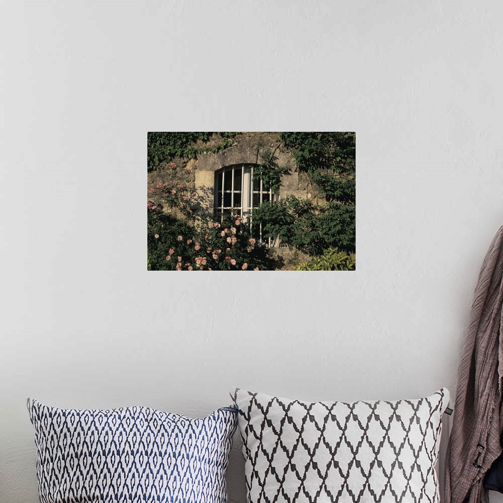 A bohemian room featuring France, Provence, Vaucluse, Manerbes, Peter Mayle Country, Window and Flowers