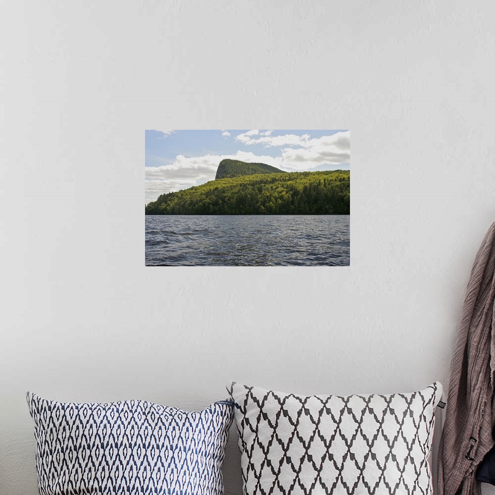A bohemian room featuring North America, United States, Maine. A view of Mount Kineo from a boat on Moosehead Lake