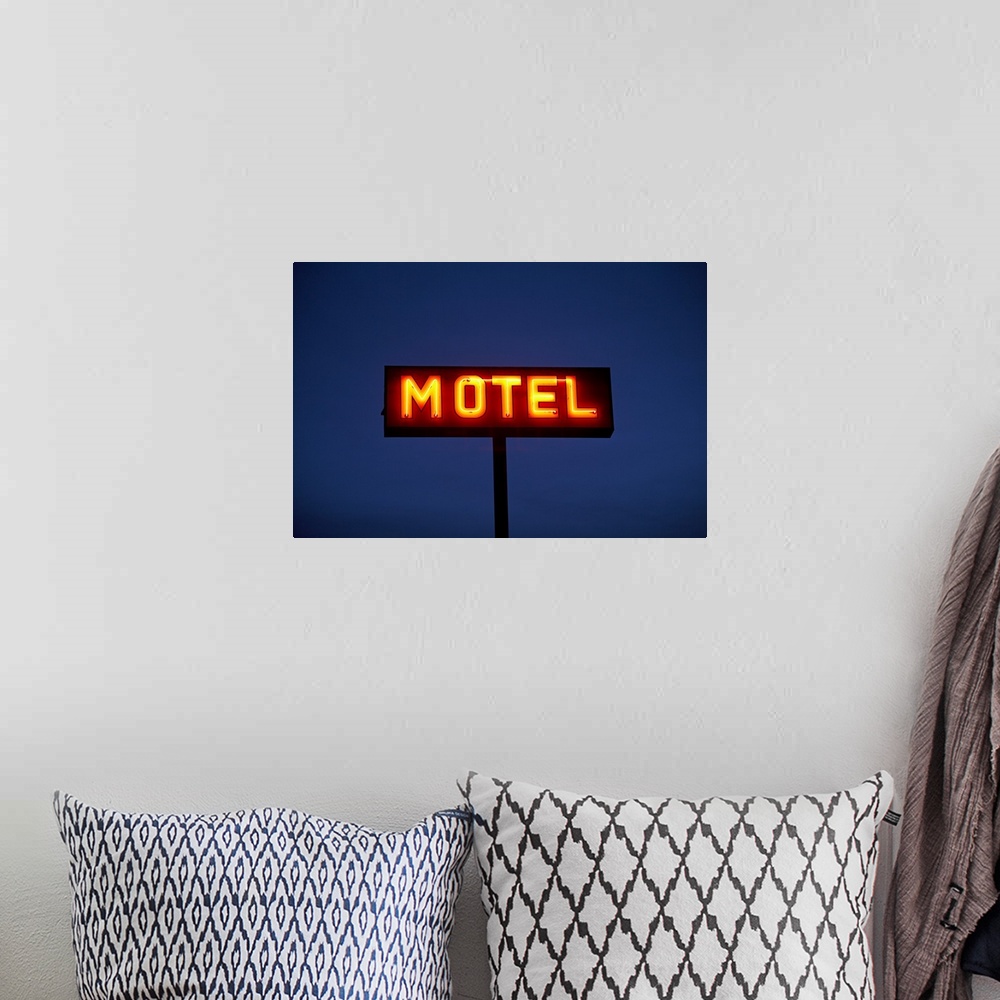 A bohemian room featuring Motel Sign, Fort MacLeod, Alberta, Canada