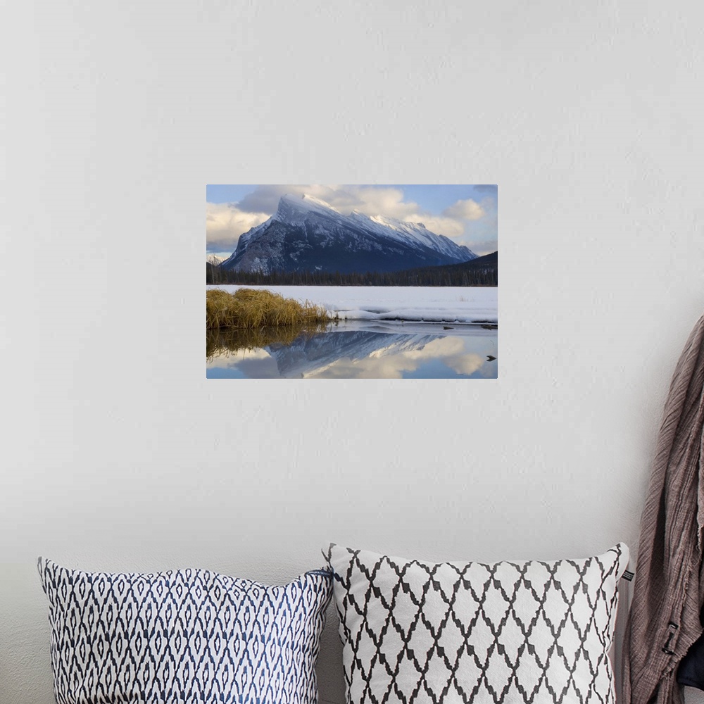 A bohemian room featuring Mount Rundle and Vermillion Lake, Banff National Park, Alberta, Rocky Mountains
