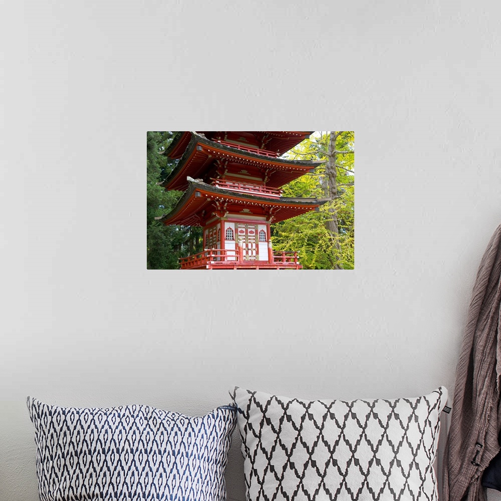 A bohemian room featuring Pagoda in the Japanese Gardens, Golden Gate Park, San Francisco, California.