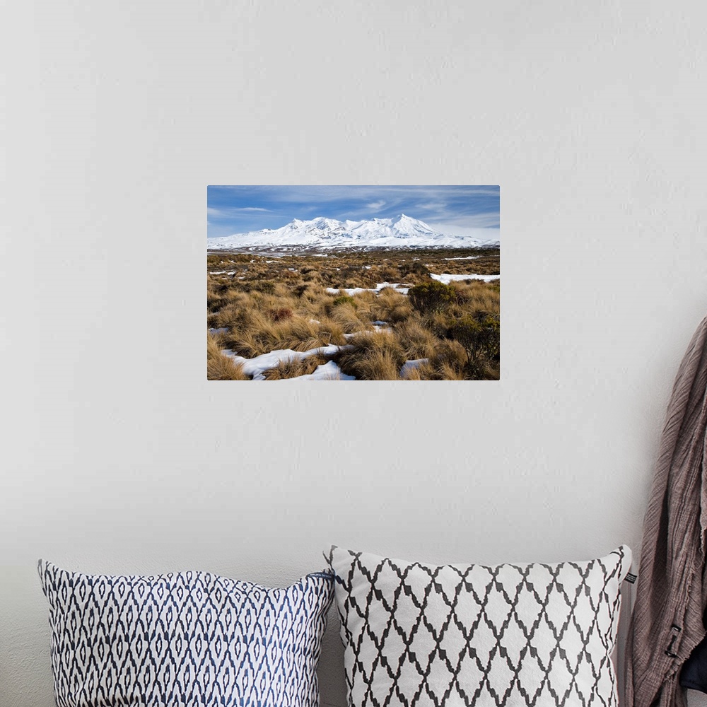 A bohemian room featuring Rangipo Desert and Mt Ruapehu, Central Plateau, North Island, New Zealand