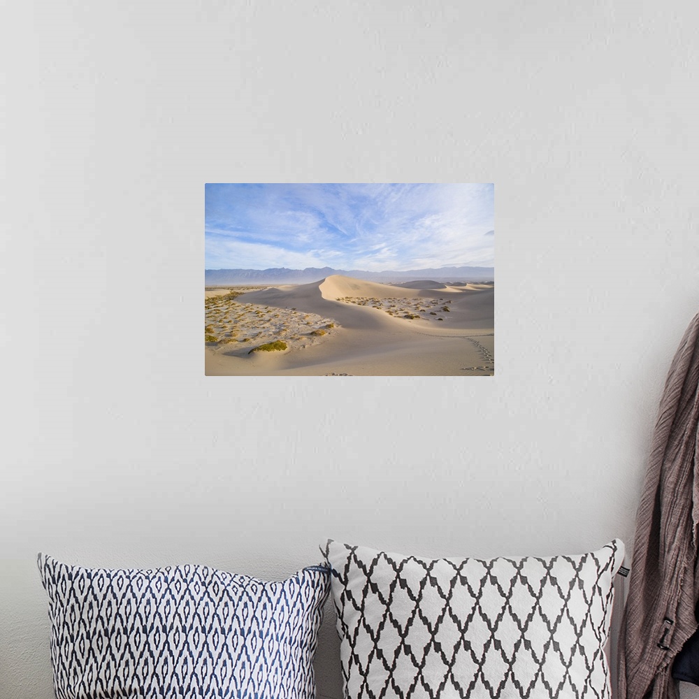 A bohemian room featuring Scenic landscape of Stovepipe Wells sand dunes in Death Valley National Park, California