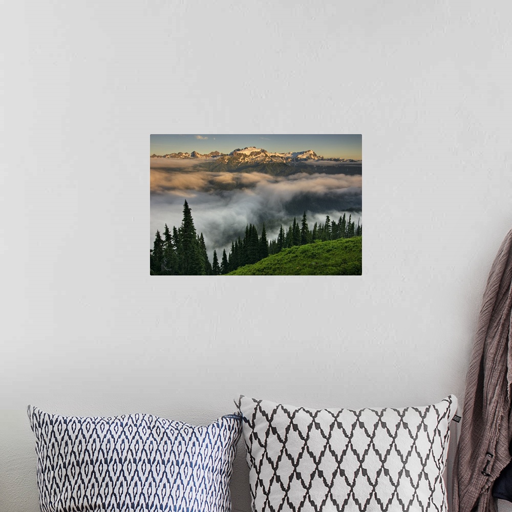A bohemian room featuring USA, Washington, Olympic National Park.  View of Mt. Olympus from the High Divide.