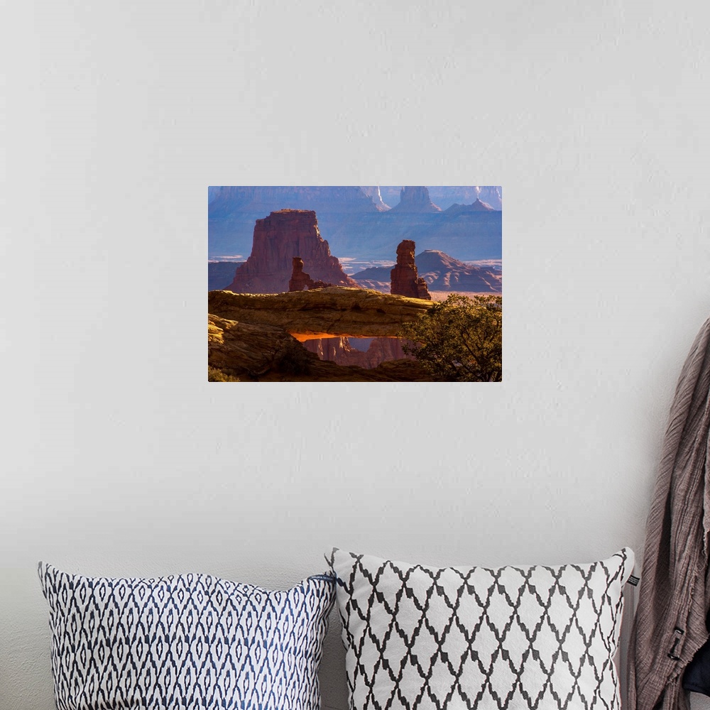 A bohemian room featuring Mesa Arch in Canyonlands National Park, Moab, Utah, USA.