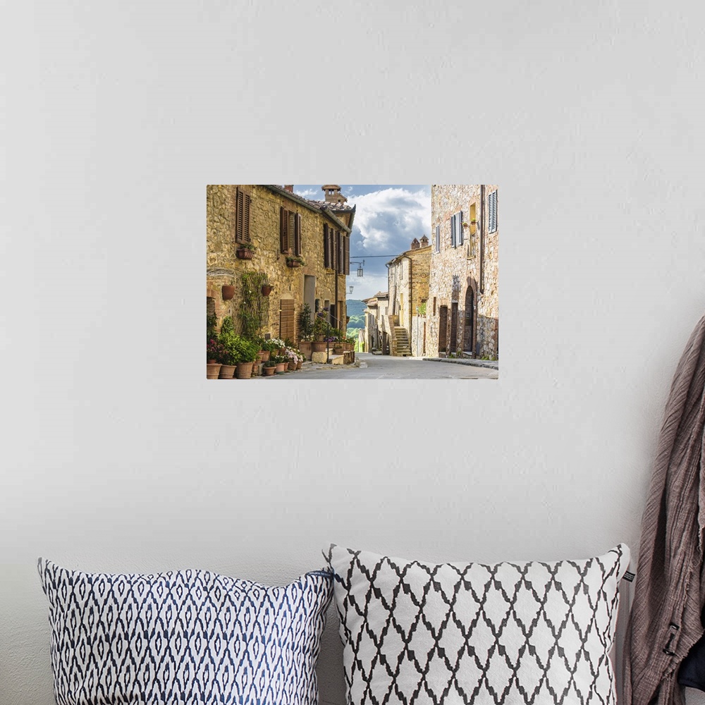 A bohemian room featuring Summer Streets In A Medieval Tuscan Town