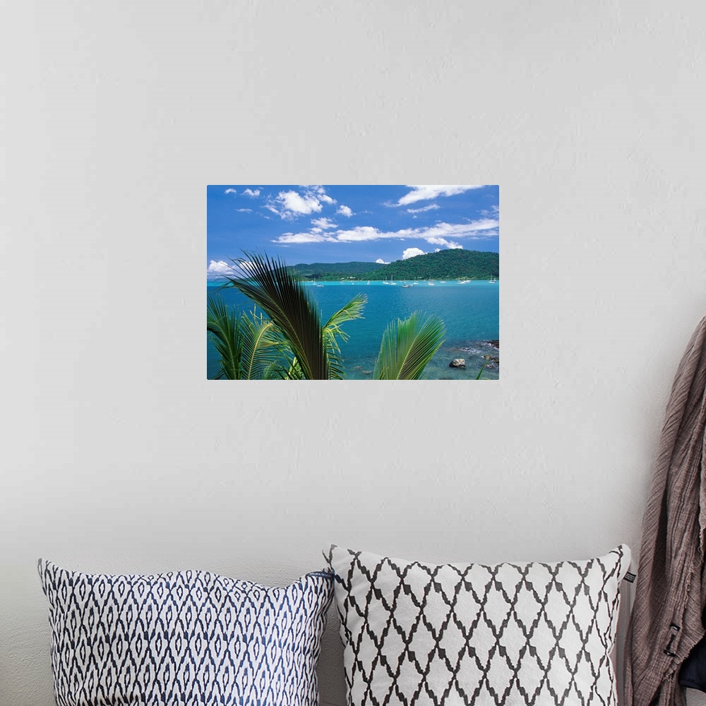 A bohemian room featuring Australia, Queensland, Arlie Beach, view towards Whitsunday Islands