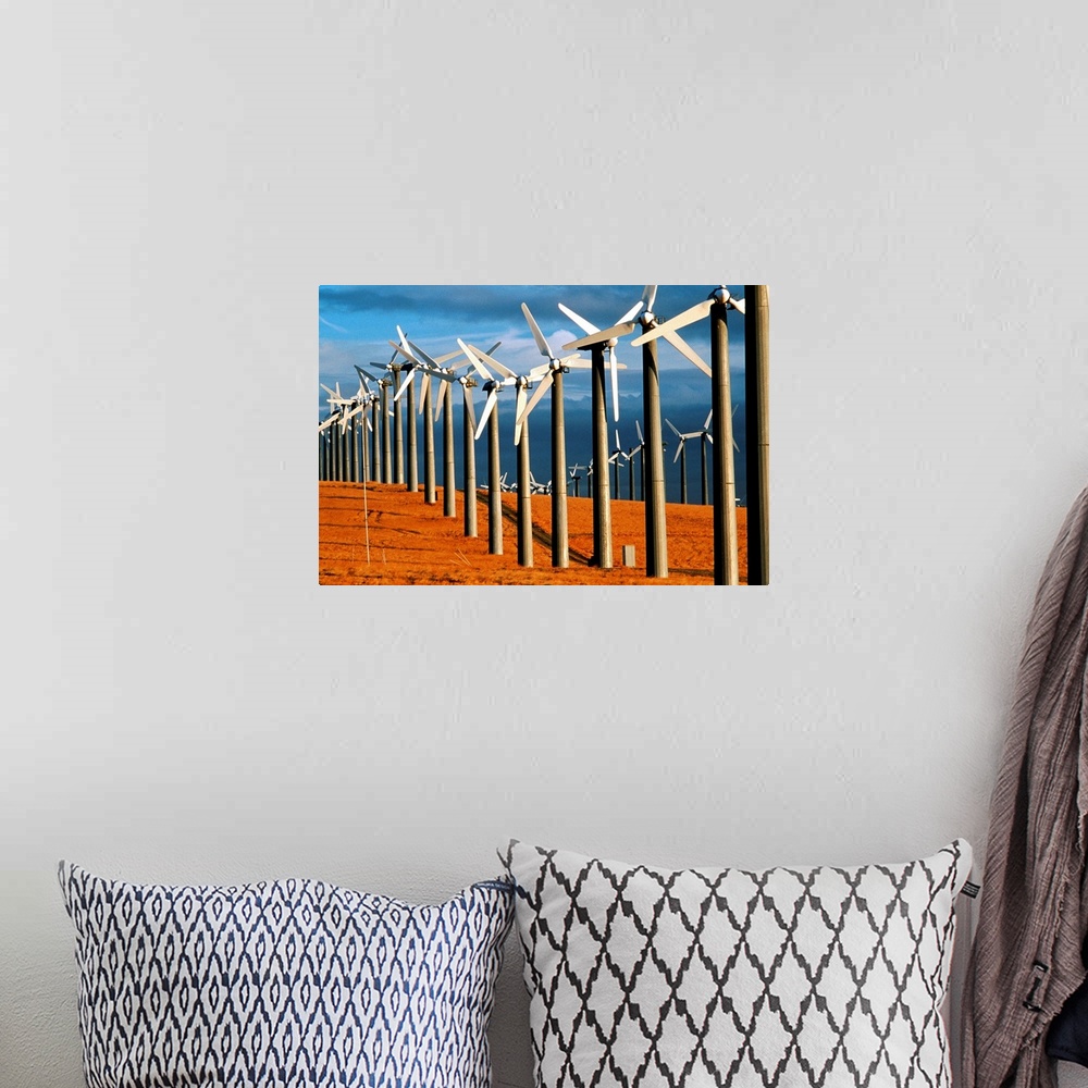 A bohemian room featuring California, Tracey, wind turbines