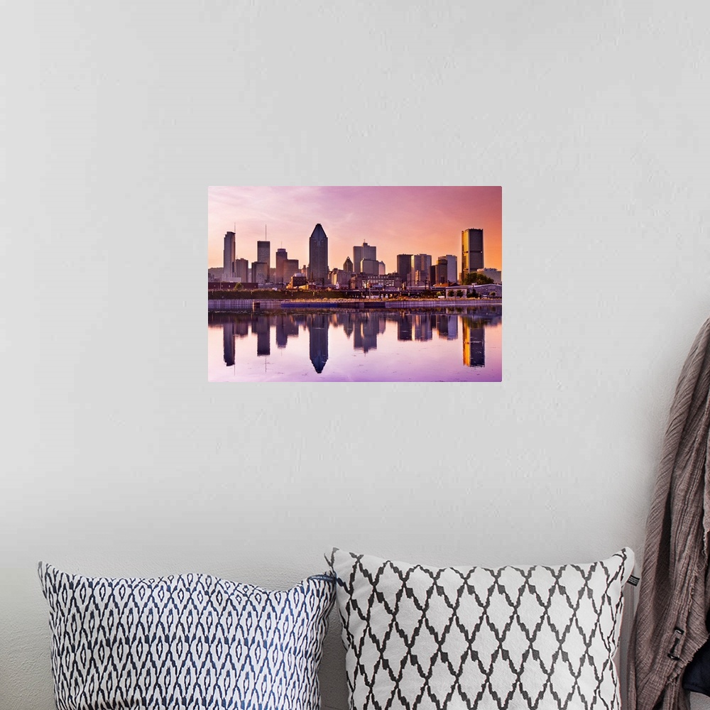 A bohemian room featuring Canada, Quebec, Montreal, Skyline from Lachine Canal