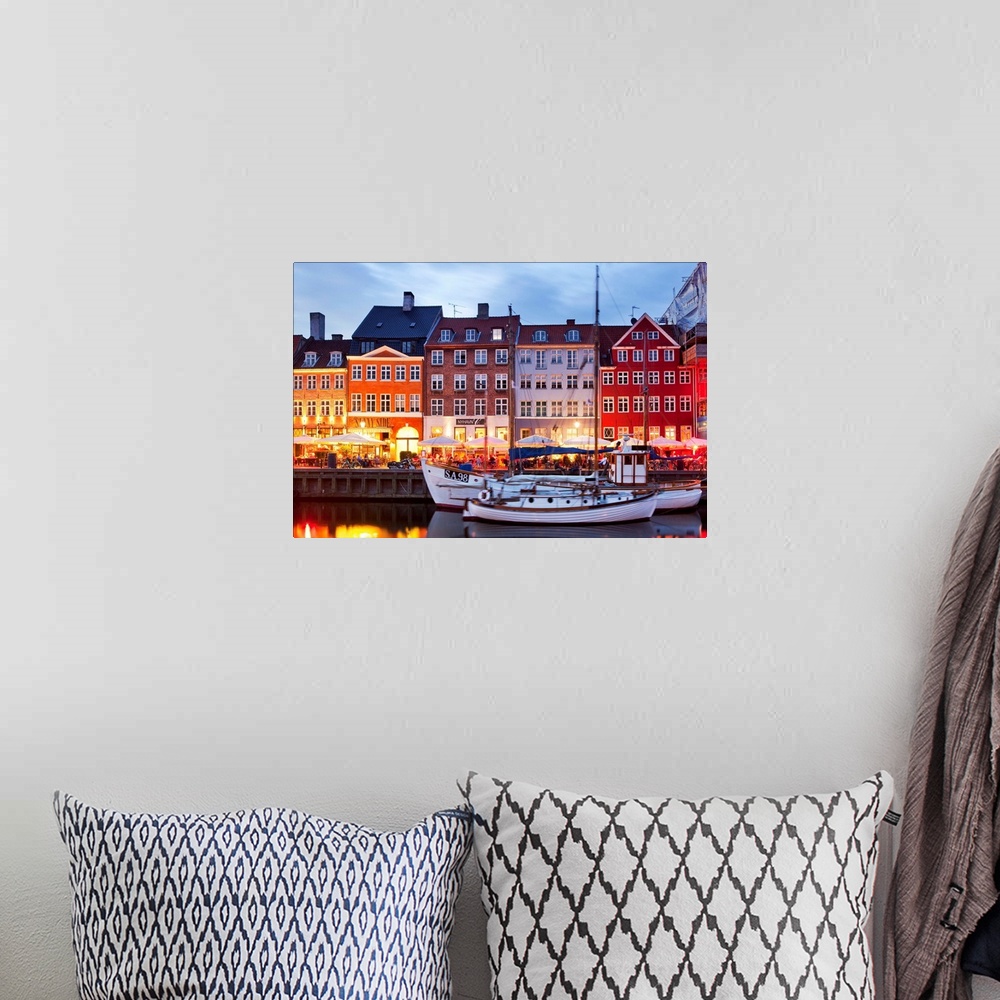 A bohemian room featuring Denmark, Copenhagen, Scandinavia, Nyhavn, Old ships on Nyhavn.