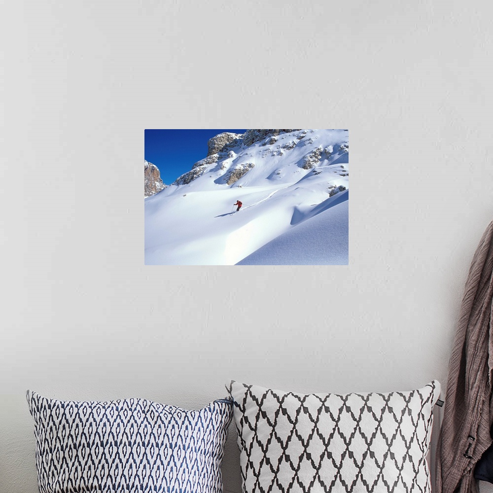 A bohemian room featuring Dolomites, skiing