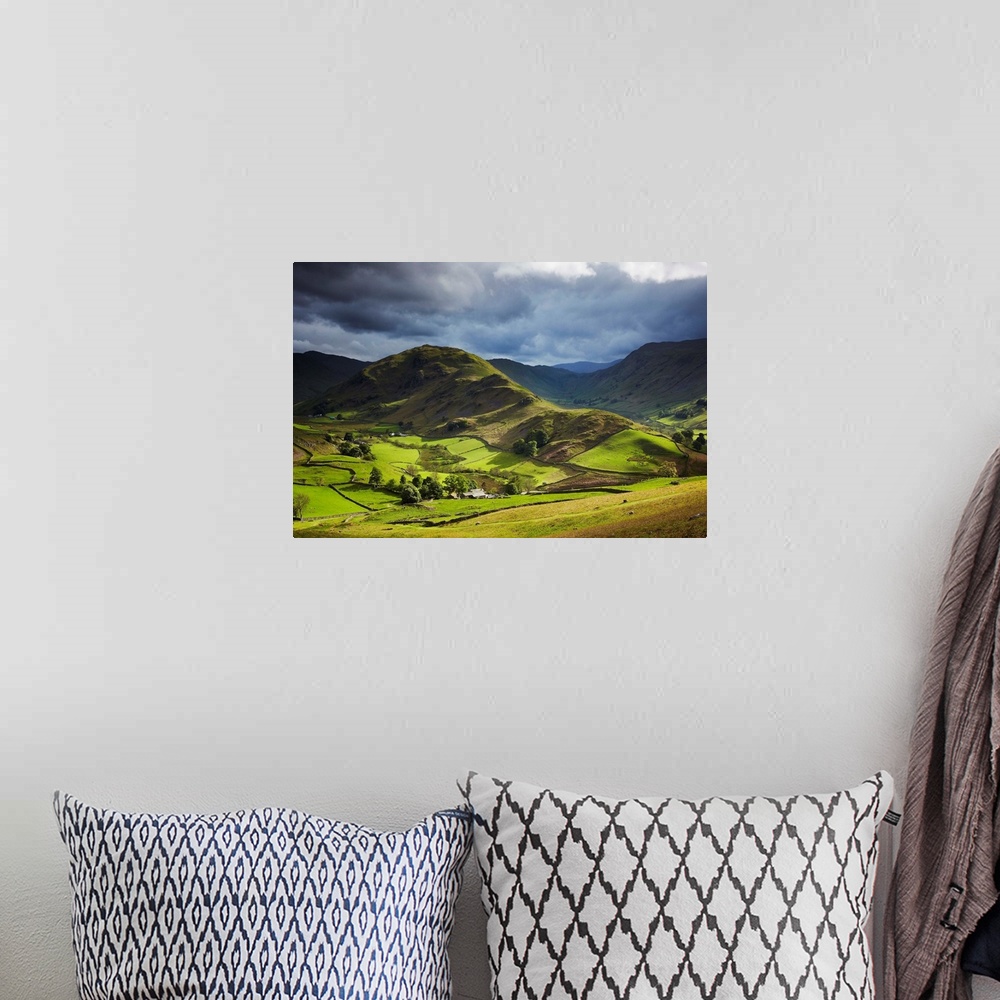 A bohemian room featuring United Kingdom, UK, England, Cumbria, Great Britain, Lake District, Ullswater, The valley of St M...