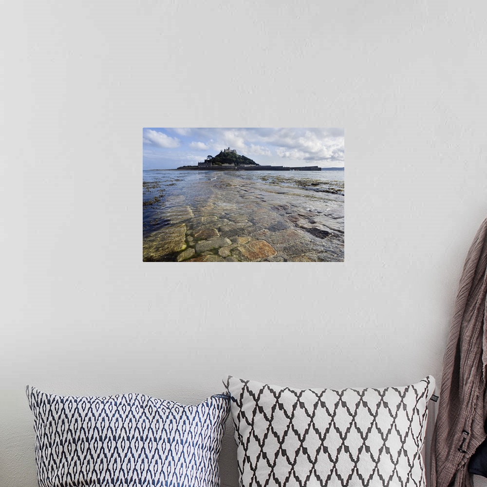 A bohemian room featuring England, Penwith peninsula, Cornwall, View of Saint Michael's Mount