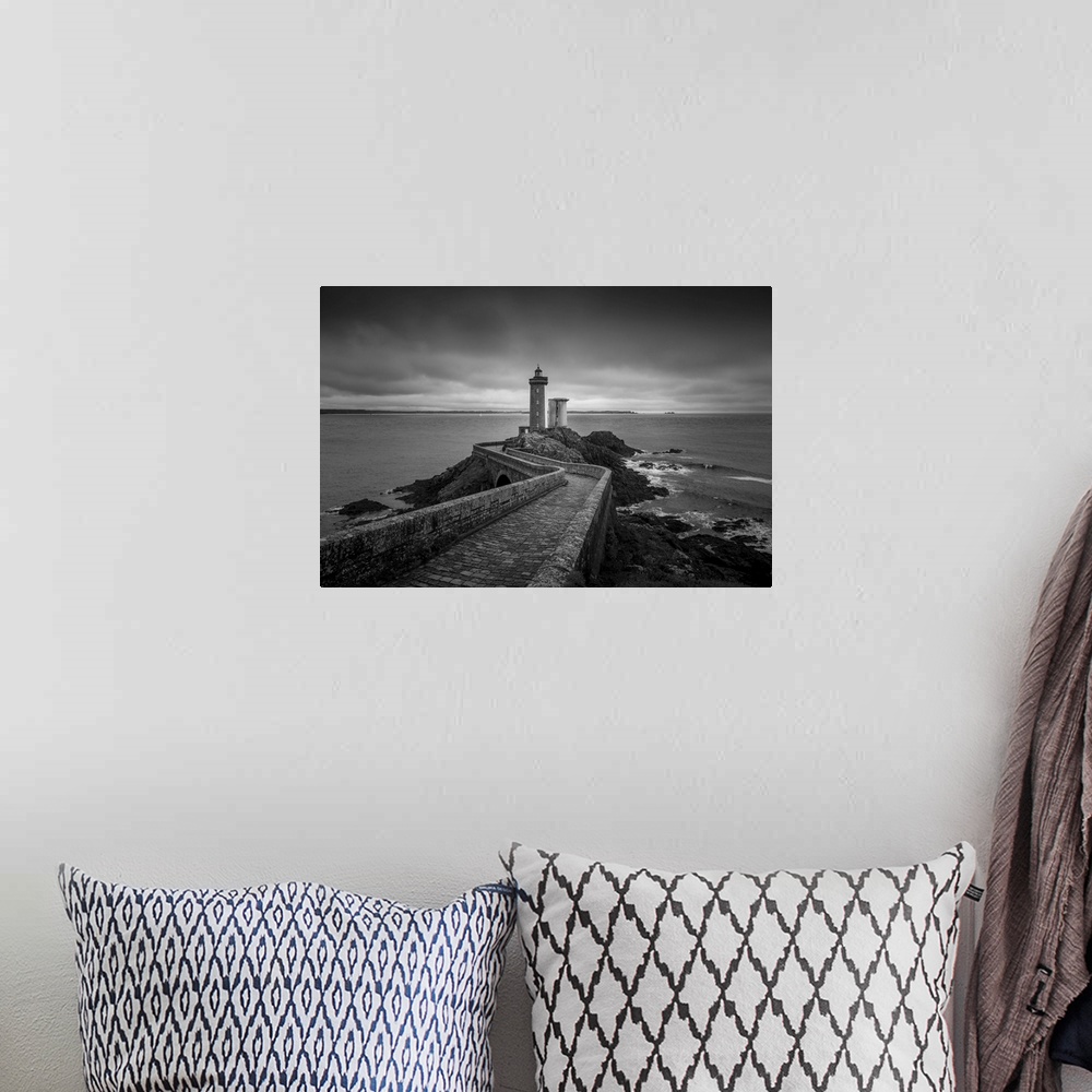 A bohemian room featuring France, Brittany, Atlantic ocean, Finistere, Petit Minou lighthouse.