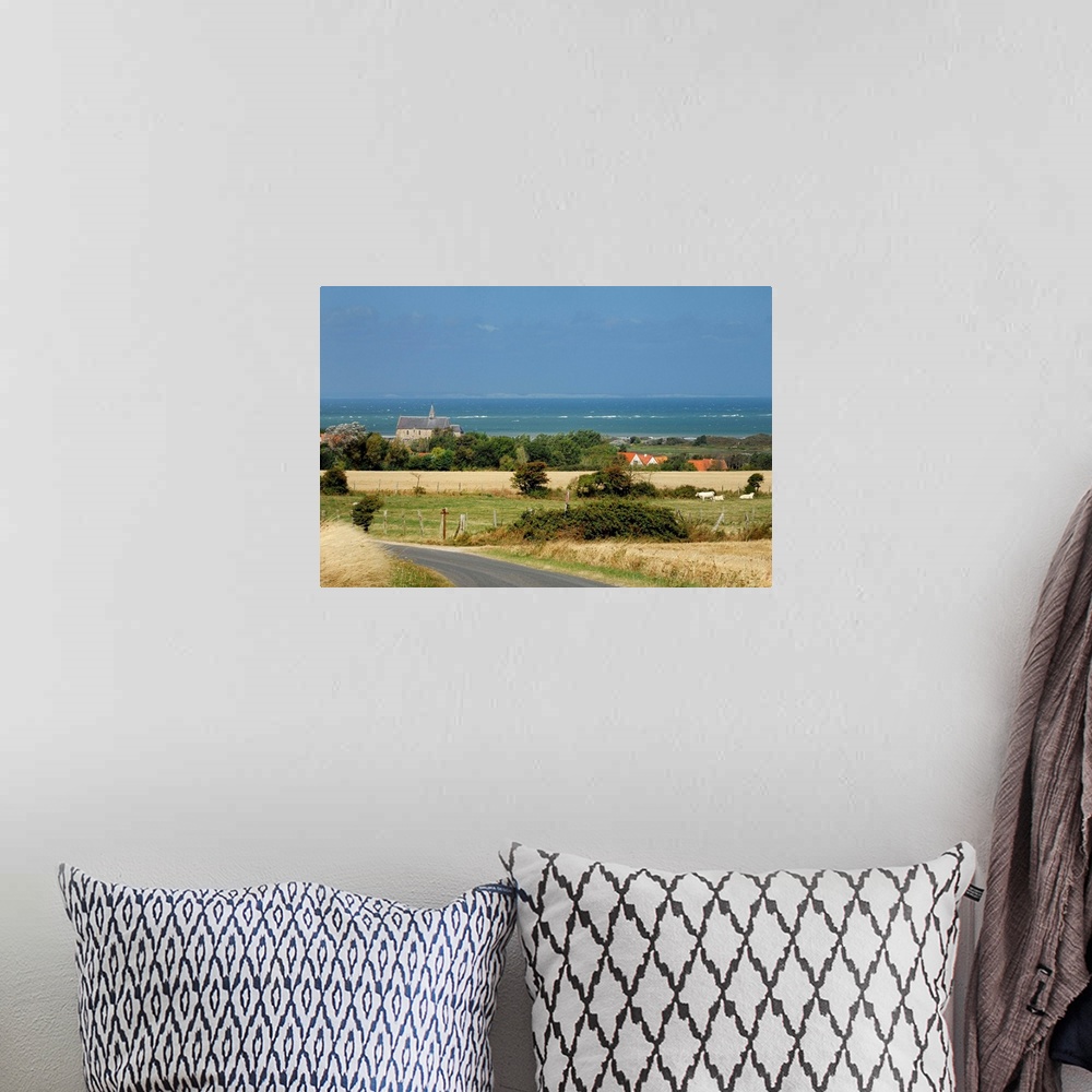 A bohemian room featuring France, Nord-Pas-de-Calais, Wissant Bay with the White Cliffs of Dover