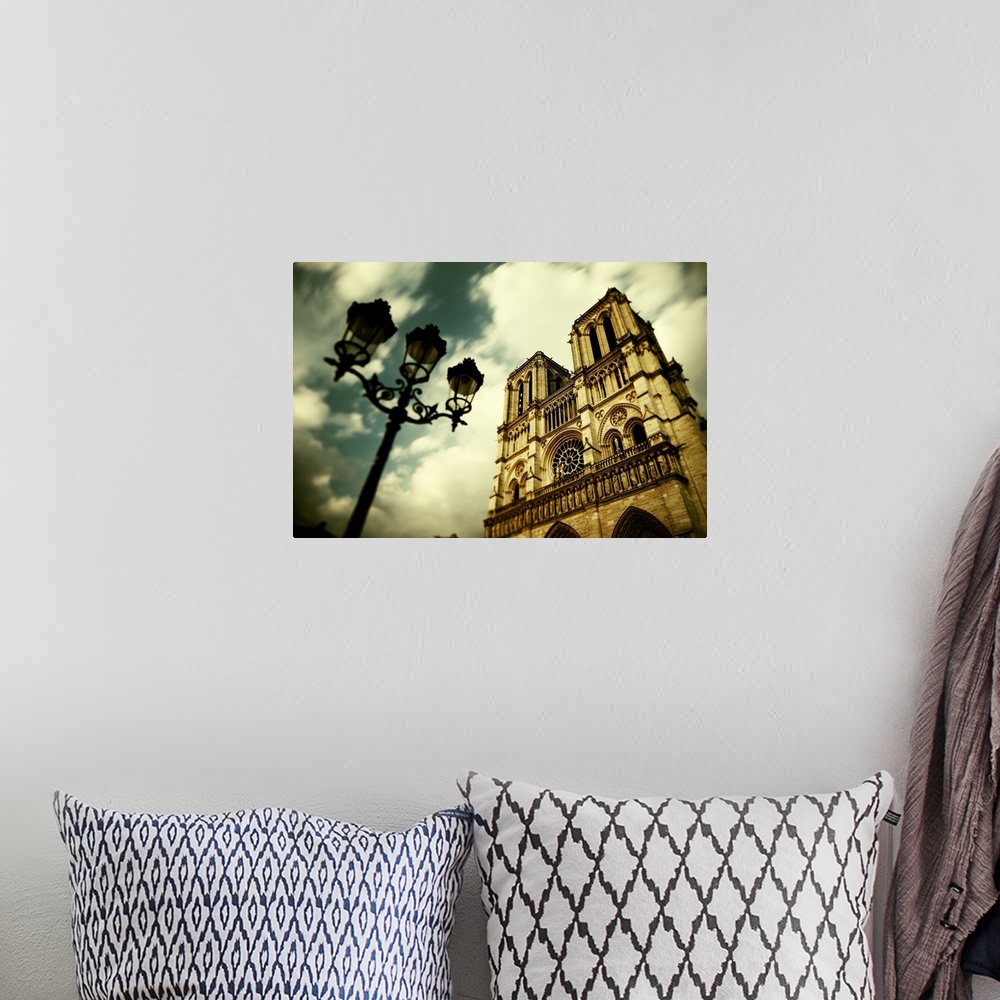 A bohemian room featuring France, Paris, Notre Dame de Paris, Notre-Dame Cathedral.
