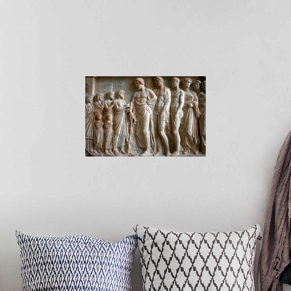 A bohemian room featuring Greece, Athens, National Archaeological Museum, basrelief