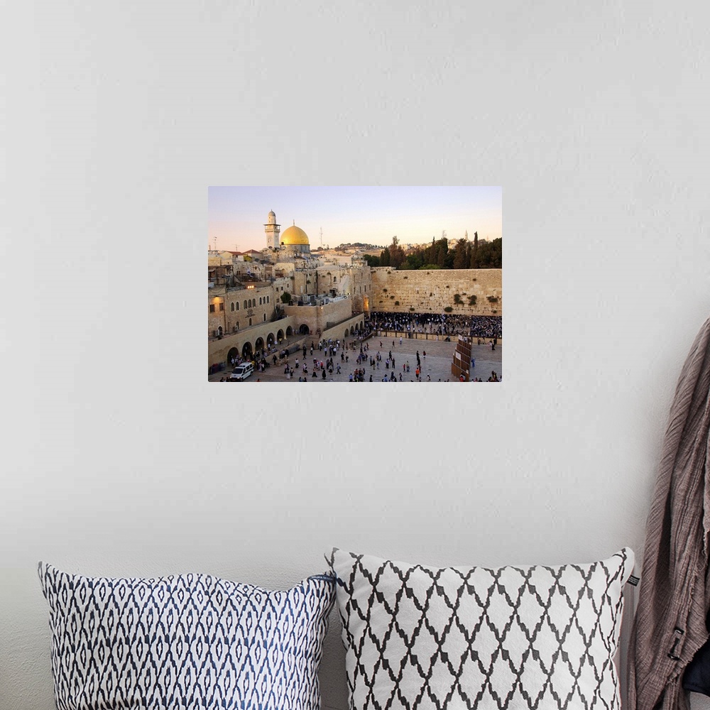 A bohemian room featuring Israel, Jerusalem, Jerusalem, Dome of the Rock, Western Wall, Wailing Wall, Middle East, Travel D...