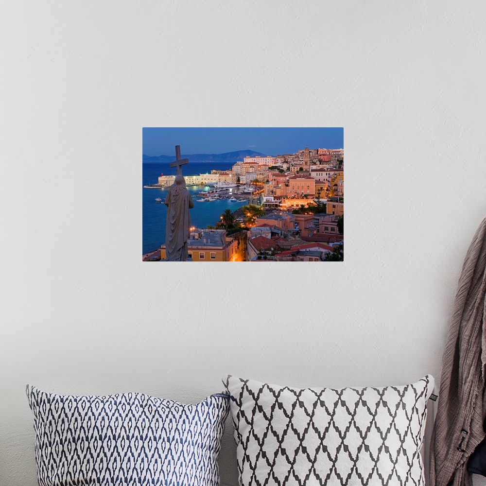 A bohemian room featuring Italy, Gaeta, View of the town from St Francis church