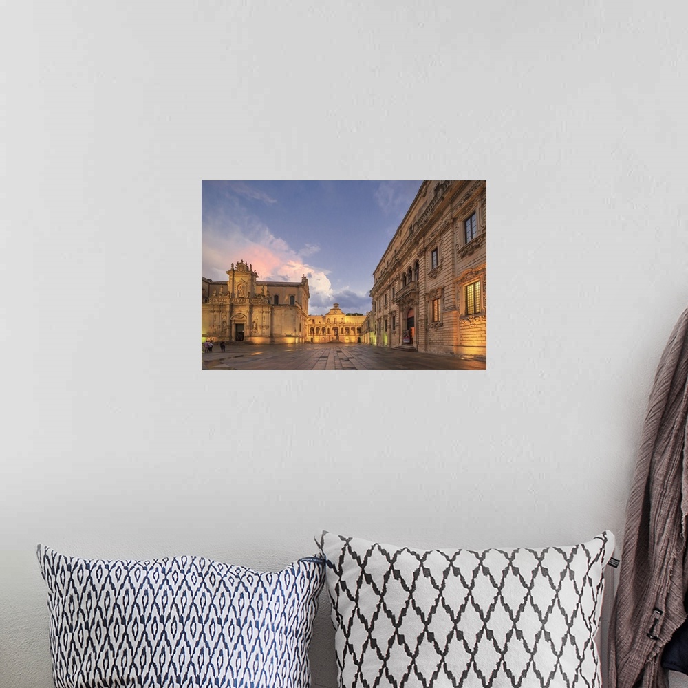 A bohemian room featuring Italy, Apulia, Lecce district, Salentine Peninsula, Salento, Lecce, Duomo Square with Santa Maria...