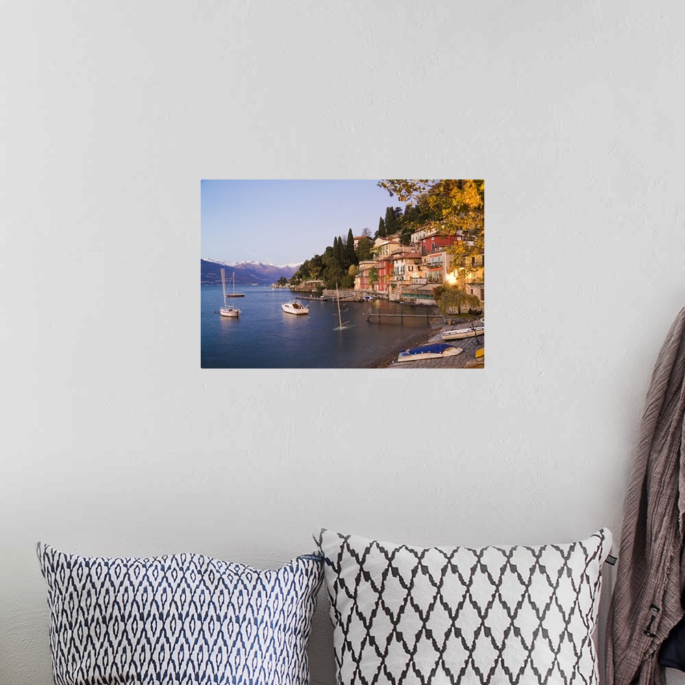 A bohemian room featuring Italy, Lombardy, Lecco district, Como Lake, Varenna