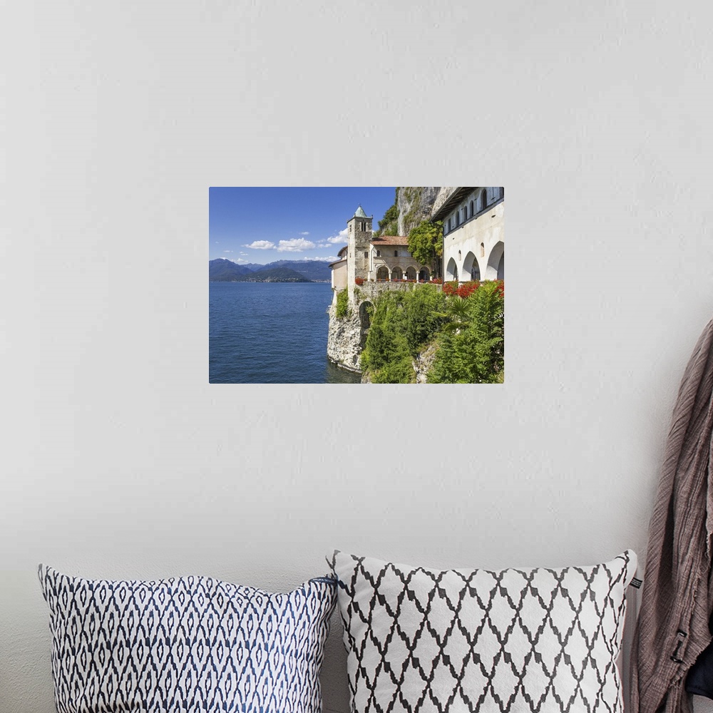 A bohemian room featuring Italy, Lombardy, Varese district, Regione dei laghi piemontesi, Lake Maggiore, Leggiuno, Hermitag...