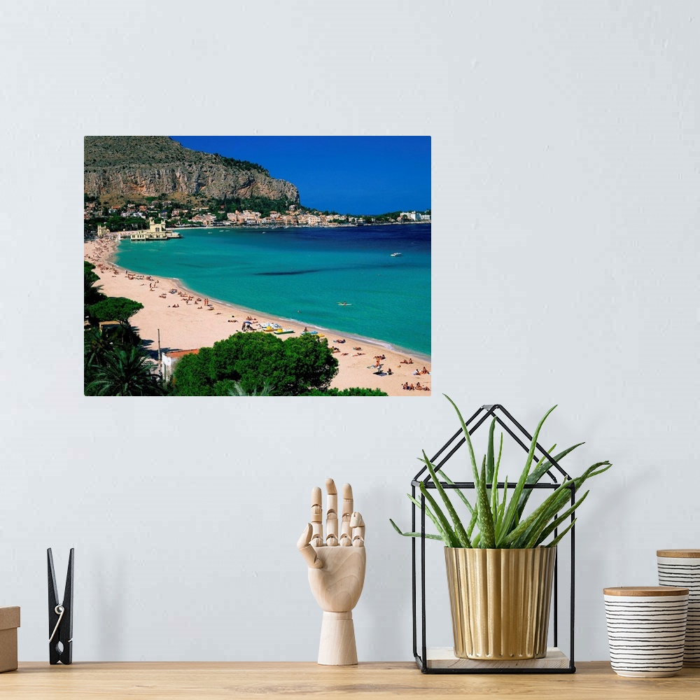 A bohemian room featuring Italy, Sicily, Mondello, Beach of Mondello, Palermo district