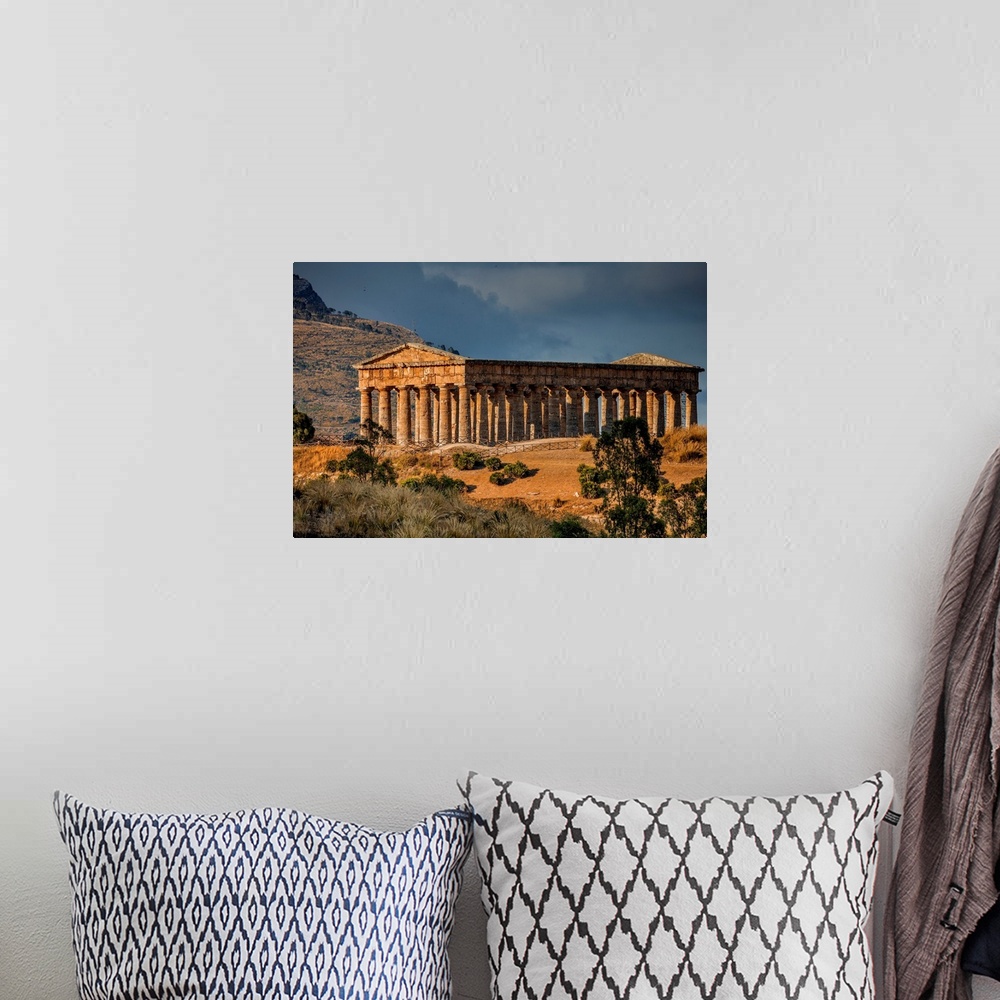 A bohemian room featuring Italy, Sicily, Trapani district, Segesta, Temple of Segesta, Temple.