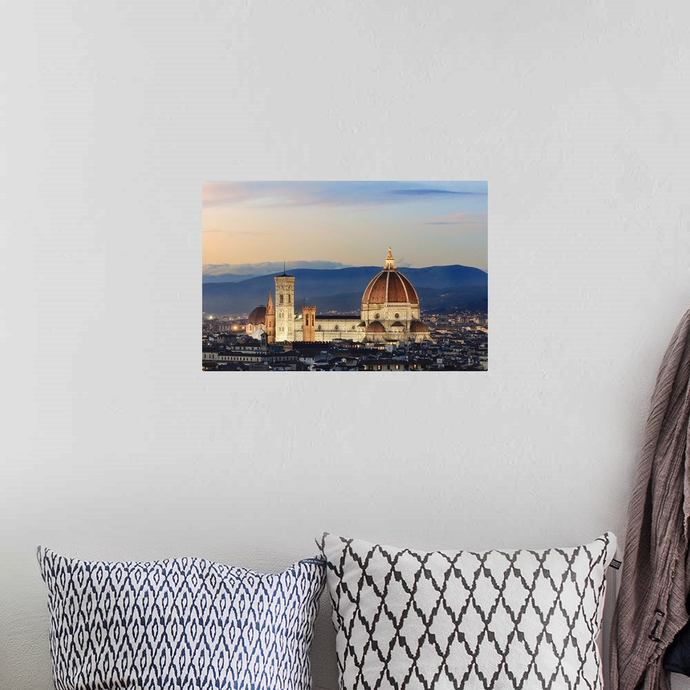 A bohemian room featuring Italy, Tuscany, Florence, Duomo Santa Maria del Fiore, Duomo Santa Maria del Fiore with Giotto be...