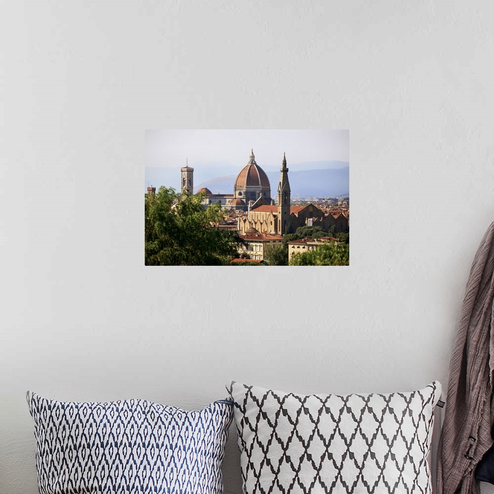 A bohemian room featuring Italy, Tuscany, Florence, Duomo Santa Maria del Fiore, Mediterranean area, Firenze district, Trav...