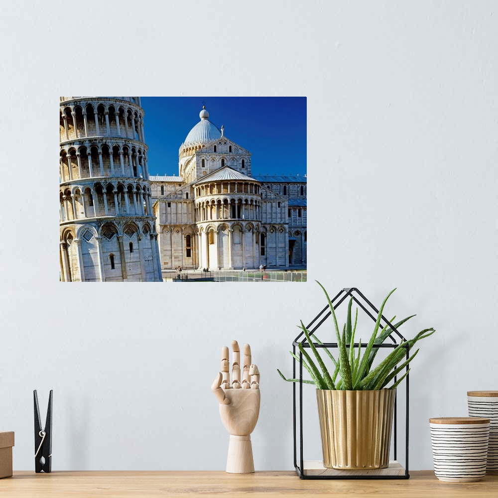 A bohemian room featuring Italy, Tuscany, Pisa, The Leaning Tower of Pisa and cathedral