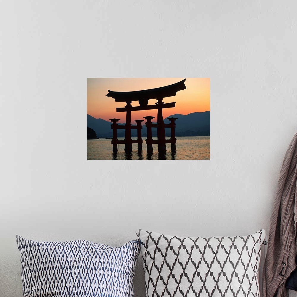 A bohemian room featuring Japan, Miyajima, Torii Gate