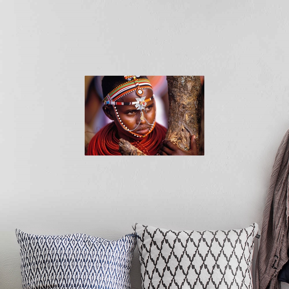 A bohemian room featuring Kenya, Samburu woman