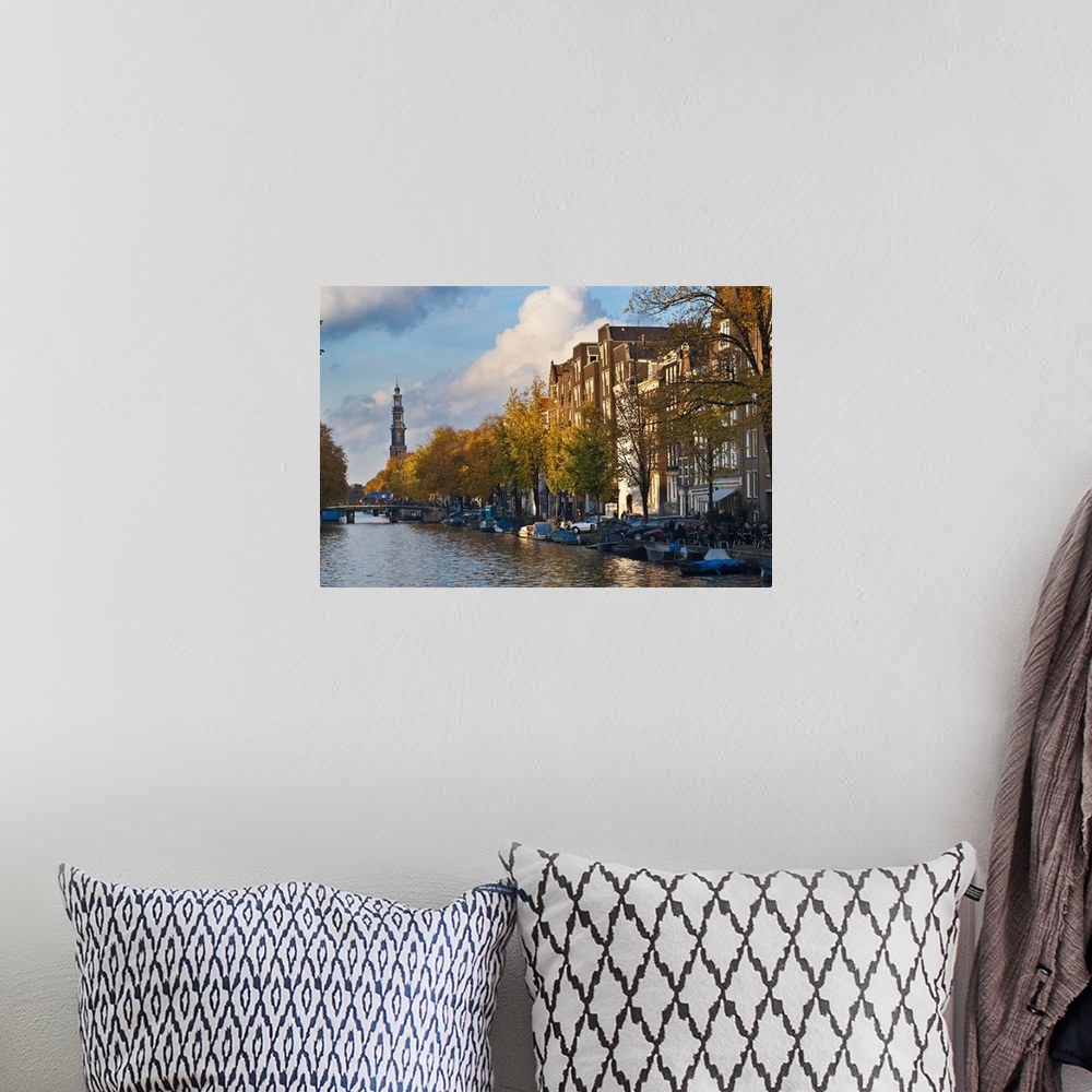 A bohemian room featuring Netherlands, North Holland, Benelux, Amsterdam, Prinsengracht, Autumn, late afternoon, in backgro...