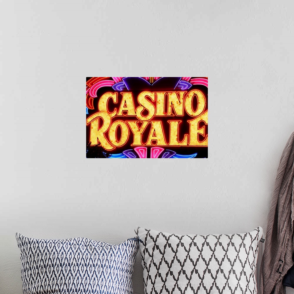 A bohemian room featuring United States, USA, Nevada, Las Vegas, Casino Royale and Hotel, sign