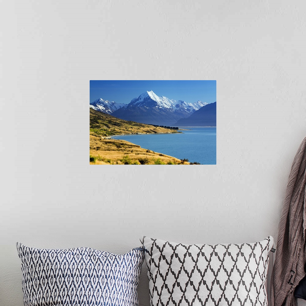 A bohemian room featuring New Zealand, South Island, Canterbury, Mt, Cook and Lake Pukaki
