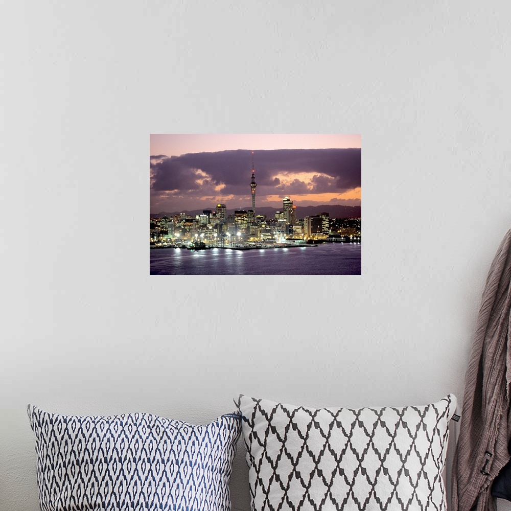 A bohemian room featuring Oceania, New Zealand, North Island, Auckland, View from Mount Victoria towards the city