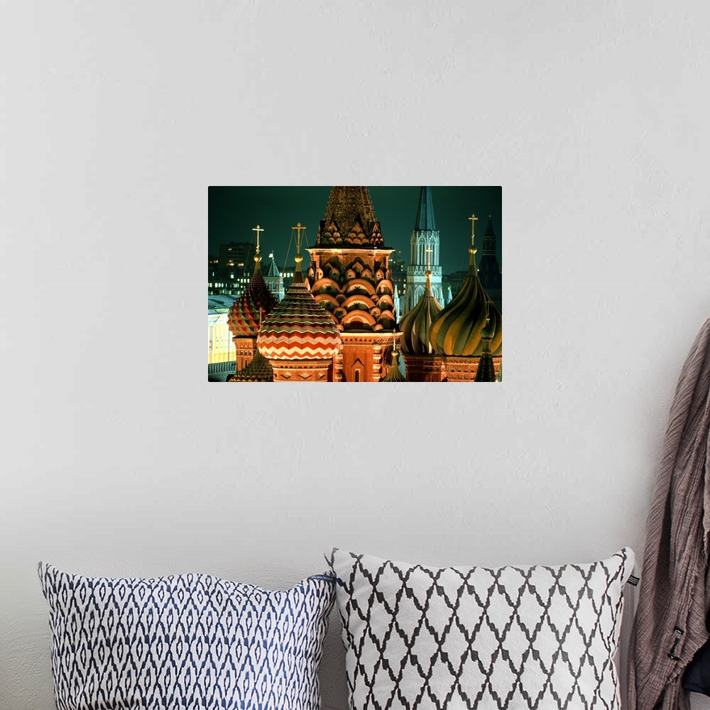 A bohemian room featuring Russia, Moscow, Saint Basil's Cathedral and Kremlin's Towers