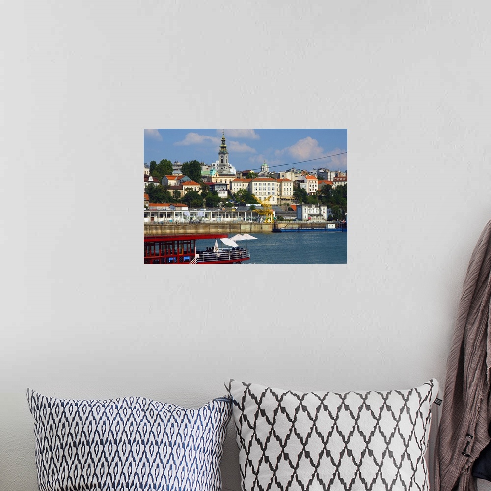 A bohemian room featuring Serbia, Belgrade, Town and Sava river