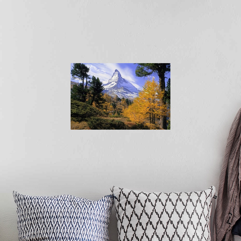 A bohemian room featuring Switzerland, Valais, Zermatt, Matterhorn mountain