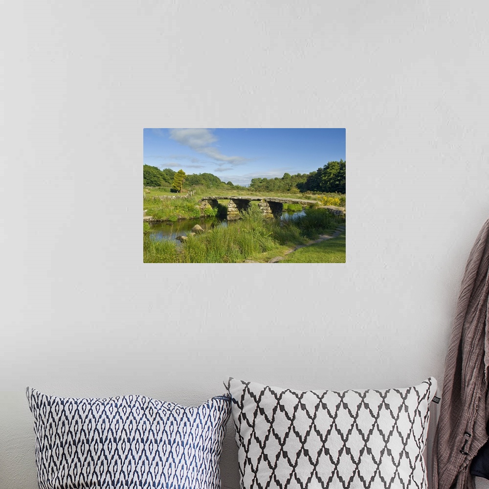 A bohemian room featuring UK, England, Devon, Dartmoor National Park, ancient clapper bridge