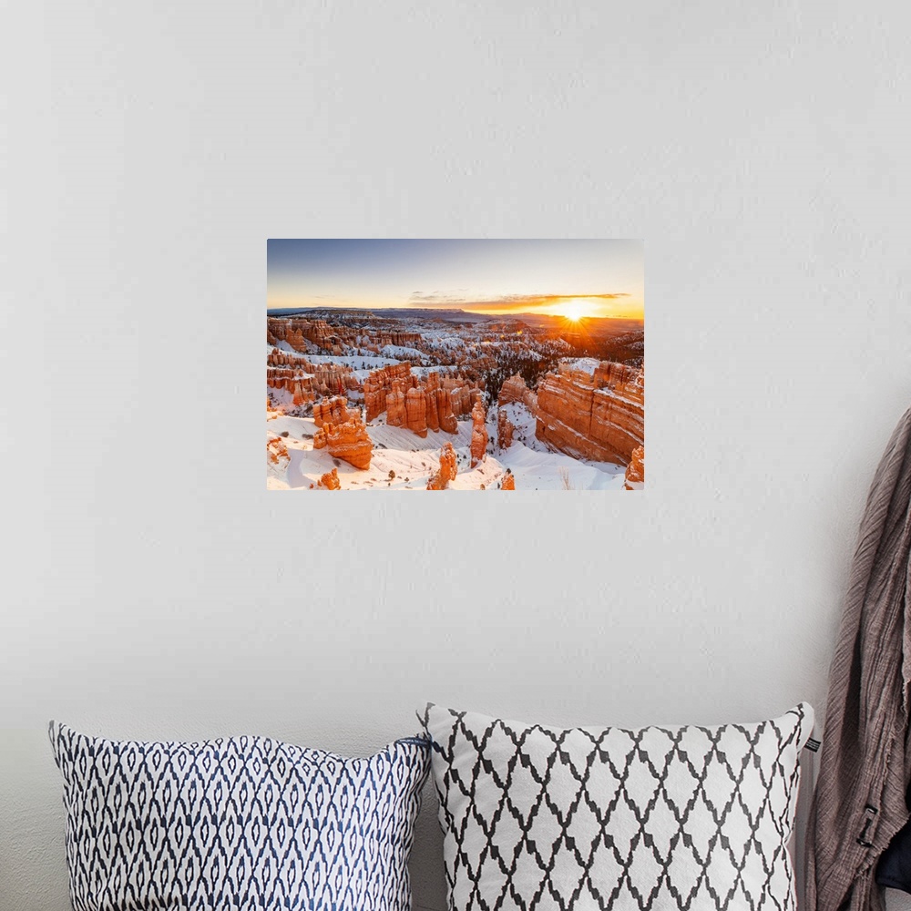 A bohemian room featuring United States, Utah, Bryce Canyon National Park, Sunrise over Bryce Canyon