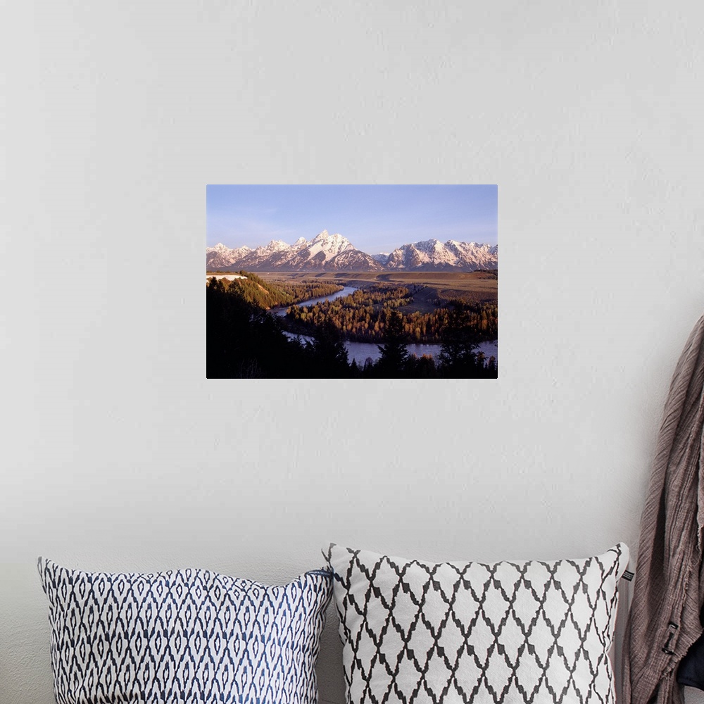 A bohemian room featuring United States, Wyoming, Grand Teton National Park, Snake River overlook