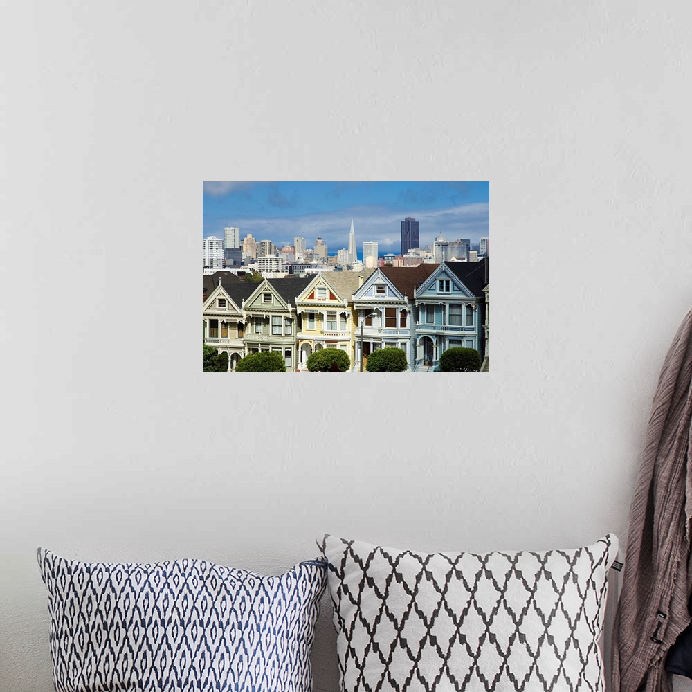 A bohemian room featuring USA, California, San Francisco, The Painted Ladies Victorian houses, Alamo Square