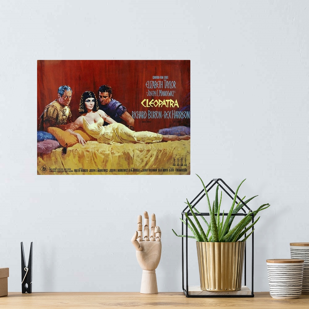 A bohemian room featuring Cleopatra - Vintage Movie Poster (German)
