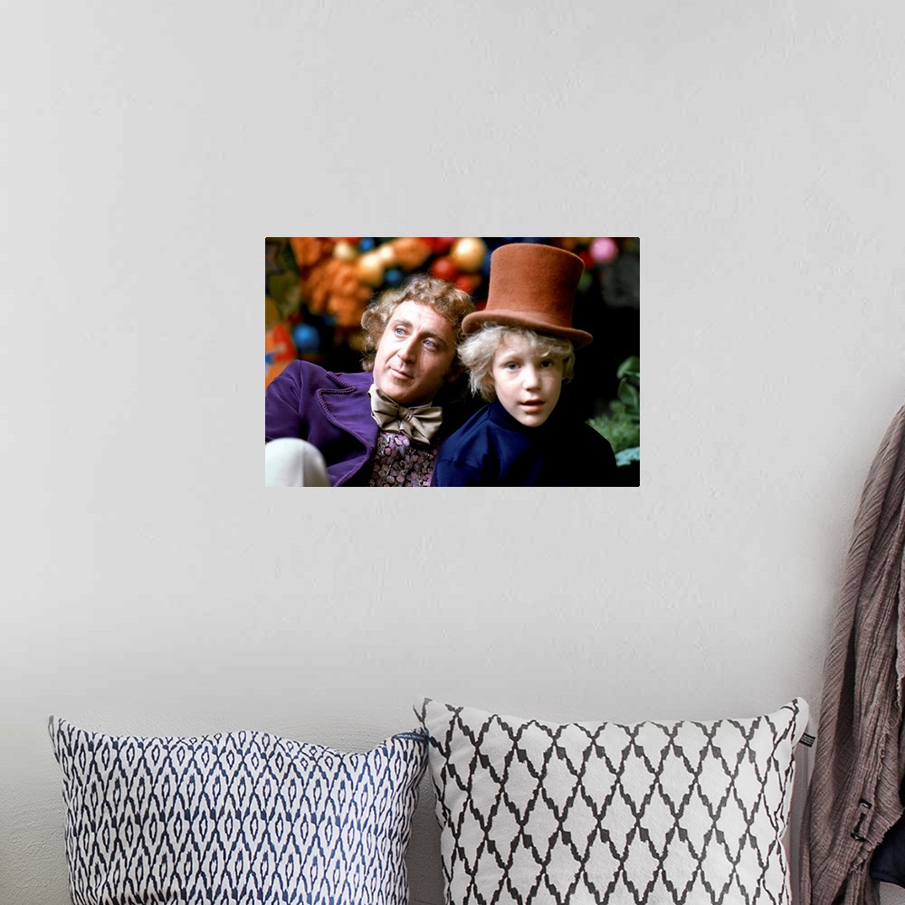 A bohemian room featuring Gene Wilder and Peter Ostrum in Willy Wonka And The Chocolate Factory - Movie Still