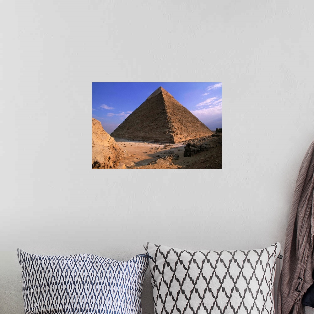 A bohemian room featuring Pyramids of Menkaure, Khafre, and Khufu, Giza, Egypt